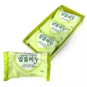 업소용 세안 목욕탕 말표 3개입 세수비누 오이 140g
