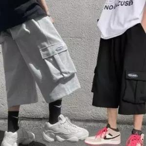 칠부바지 벌룬팬츠 7부 버뮤다반바지 밴딩 벌룬 칠부 바지 트레이닝 남자 남성 여름 와이드