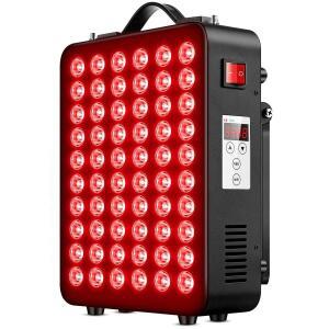300W 얼굴 및 신체용 적색광 치료기, 660nm 적색광 및 850nm 근적외선, 타이머 포함, 통증 완화, 피부 건강