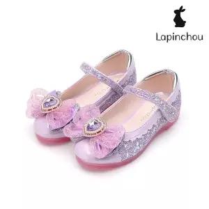 [트래드후스](하남점)[LAPINCHOU] 라팡슈 엘레나 베아트리체 메리제인 라이트 글리터 퍼플 키즈구두 여...