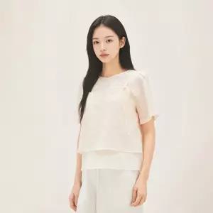 [스타필드 고양 로엠] 반팔 뷔스티에 레이어드 블라우스 RMBLG26R11
