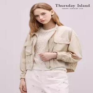 [Thursday Island] 아웃포켓 크롭 집업 점퍼(T244MJP234W)