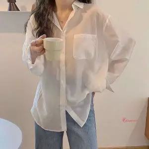 레이어드 블라우스 시스루 5컬러 셔츠 카라넥lmn864