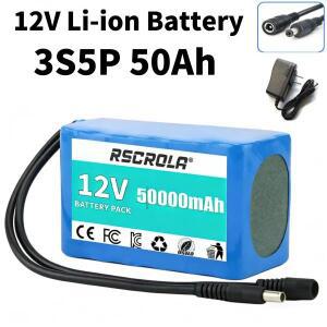 12V 20Ah-50Ah 3S5P 18650 리튬 이온 배터리 팩BMS + 충전기 포함 초대형 용량