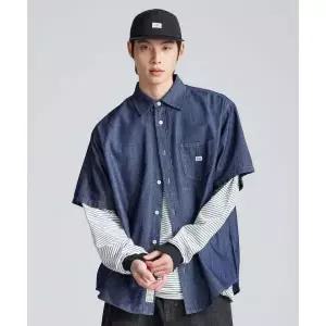 매장정품 LEE 리 로코 포켓 데님 반팔 셔츠 인디고 다크 LE2602SS03ID 1966985