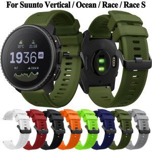 Suunto Vertical/Race S/Ocean 밴드용 22mm 실리콘 시계 스트랩 9Peak Pro/5 Watchband용 교체용 손목