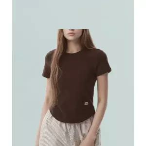 WHO.A.U Round Neck Curved Hem T-shirt/WHRAG2433F
