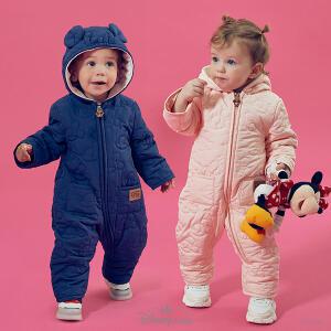 [AK원주점] [디즈니베이비] 미키옆라인퀼팅우주복(PINK/NAVY 택 1)