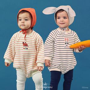 [AK원주점] [디즈니베이비] 주토피아바디수트상하모자세트(ORANGE,NAVY중 택1)