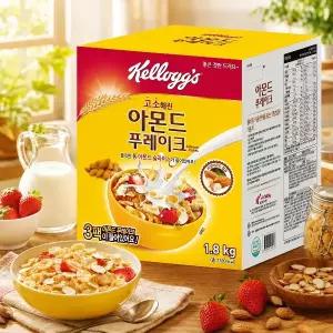 켈로그 아몬드 푸레이크 600g x 3개입