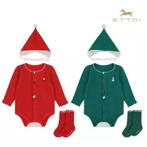 [롯데백화점]에뜨와 윈터슬림바디수트&양말SET 07T717906/출산,신생아,백일,조카선물,유아내의