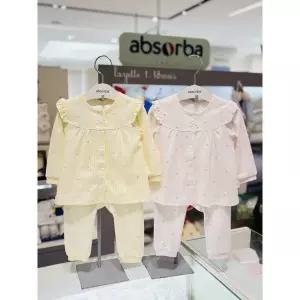 [압소바](신세계 사우스시티)[압소바 26년FW 임신출산백일돌선물]보니 내의 2벌세트(AB26D1AN22YEPI)옐...