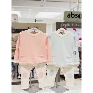 [압소바](본점)[압소바 26년FW 임신출산백일돌조카선물]도티 상하 2종 택1(AB2671ON01)라이트핑크,민트