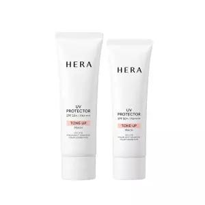 헤라 유브이 프로텍터 톤업 피치 선크림 50ml + 40ml
