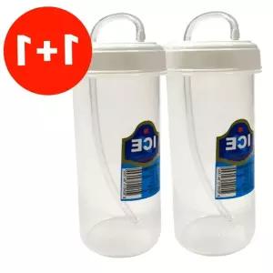 휴대용 빨대컵 환자용 물병 병원용 1+1 세트 300ml