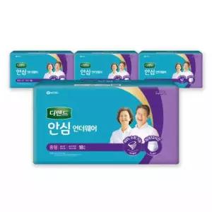 디펜드 남녀공용 샘방지 가성비팩 안심 언더웨어 성인기저귀 중형 18개입 4개