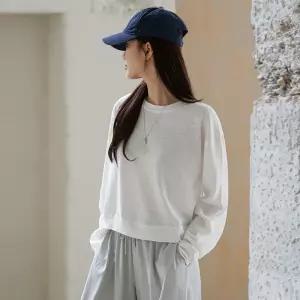 [시크폭스] 해밀트 스티치 세미크롭 티셔츠_63TS2875