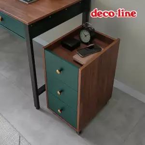 데코라인 코넬 퓨어 이동식 3단 서랍장 DDW049C (착불)