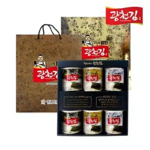 달인 광천김 선물세트 6호 (재래김캔 30g*2+파래김캔 30g*2+돌김캔 30g*2)