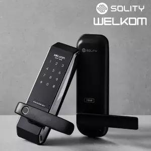 [무료설치] 웰콤 WTS-750B 무타공 지문인식 도어록 0초잠금 지문스캔 0.9초 번호키 현관문 디지털도어락