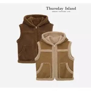 [써스데이아일랜드][Thursday Island] 후드 아웃포켓 무스탕(T238MLT302W)
