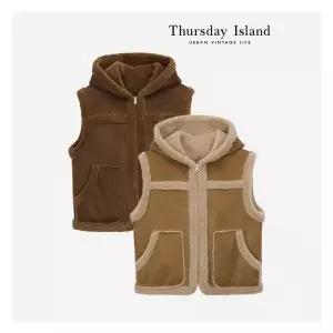 [써스데이아일랜드][Thursday Island] 후드 아웃포켓 무스탕(T238MLT302W)