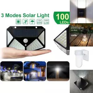 LED 태양광 센서등 벽등 정원등 조명등 100구/실외/인테리어/조명/현관등/외벽등/센서/야외/엘이디/방수