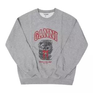 가니 GANNI A1060016 920 아이솔리 키티 로고 여성 맨투맨