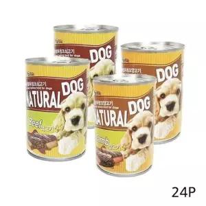 강아지 내추럴독 청크 400g 24P 습식 사료 통조림 WD529E1