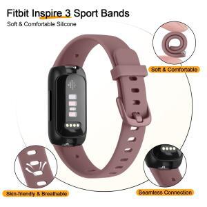 Fitbit Inspire 3 밴드 용 실리콘 시계 스트랩 교체 조절 식 스포츠 손목