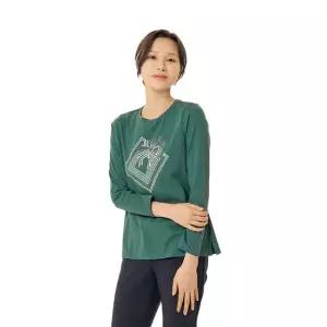 택가 79,800원크로커다일레이디 봄 코튼 혼방 원포인트 긴팔 라운드티_CLDSTS901