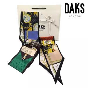 [백화점 홈쇼핑 정품] DAKS 스키니 실크 스카프 클락 FKO017O
