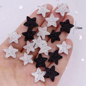 50PCS 수지 14mm 광석 스타 인형 플랫 백 라인 스크랩북 웨딩 크리스탈 아플리케 공예 홈 장식 액세서리 O