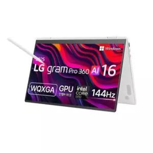 LG전자 2025 그램 Pro 360 AI 16, 애로우레이크, 에센스화이트, 256GB, 16GB, WIN11 Home, 16T90TP-GA5CK