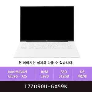 LG 그램 프로17 17ZD90U-GX59K 512GB교체(zoaa)