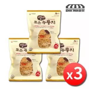 조은농산 쌀눈이 조은 누룽지 1kg x 3개 국산 황동판 가마솥누룽지 쌀눈쌀 5분도미 백미 현미 식사대용