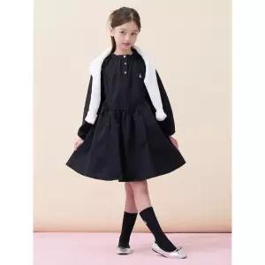 빈폴 키즈 BEANPOLE KIDS 솔리드 셔링 로맨틱 원피스 - 블랙 243401