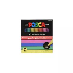 유니 포스카 마카펜  1M  7색 (파스텔) 세트 PC-1M 7C