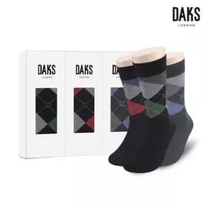 닥스 신사양말 3족 선물세트 면스판디자인 아가일 19359 19359LDA 588269