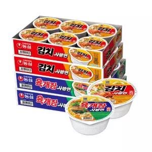 인기 사발면 더블팩 (육개장+김치 / 24개)