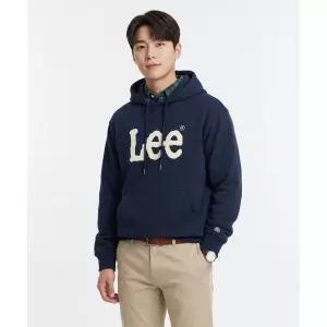 LEE [NCT 재민 PICK]빅 트위치 로고 후드 티셔츠 네이비