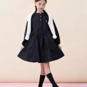 빈폴 키즈 BEANPOLE KIDS 솔리드 셔링 로맨틱 원피스 블랙 (BI6271G015)