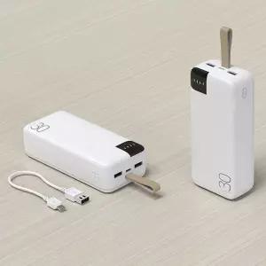 보조배터리 30000MAH C타입 USB 2포트 동시 출력 M-P30000 배터리충전기