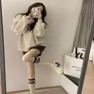 스쿨룩 이중줄무늬 니삭스 패션디자인양말 삭스