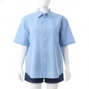 [오라리]AURALEE WED FINX TWILL HALF SLEEVED SHIRT A25SS05TN BLUE 워시드 핀크스 트윌 반팔 셔츠 8877