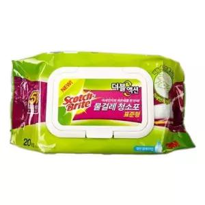 (표준형 20매) 3M 물걸레청소포 더블액션/물걸레/청소포/청소/일회용/물티슈/물걸래/물청소포/물걸레포