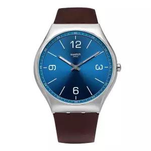 [편집샵 블레스]스와치 손목 시계 남성 가죽 SKINWIND SS07S101