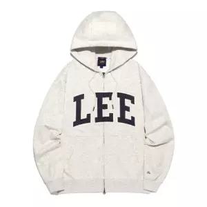 [LEE]리후드집업 CQK LE2503HZ02OT 데님 아플리케 후드 집업 오트밀