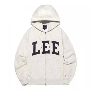 LEE 데님 아플리케 후드 집업 오트밀 104809