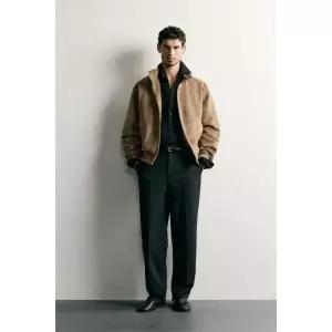 ZARA 레귤러 핏 페이크 스웨이드 재킷 - 샌드 6318/470/711